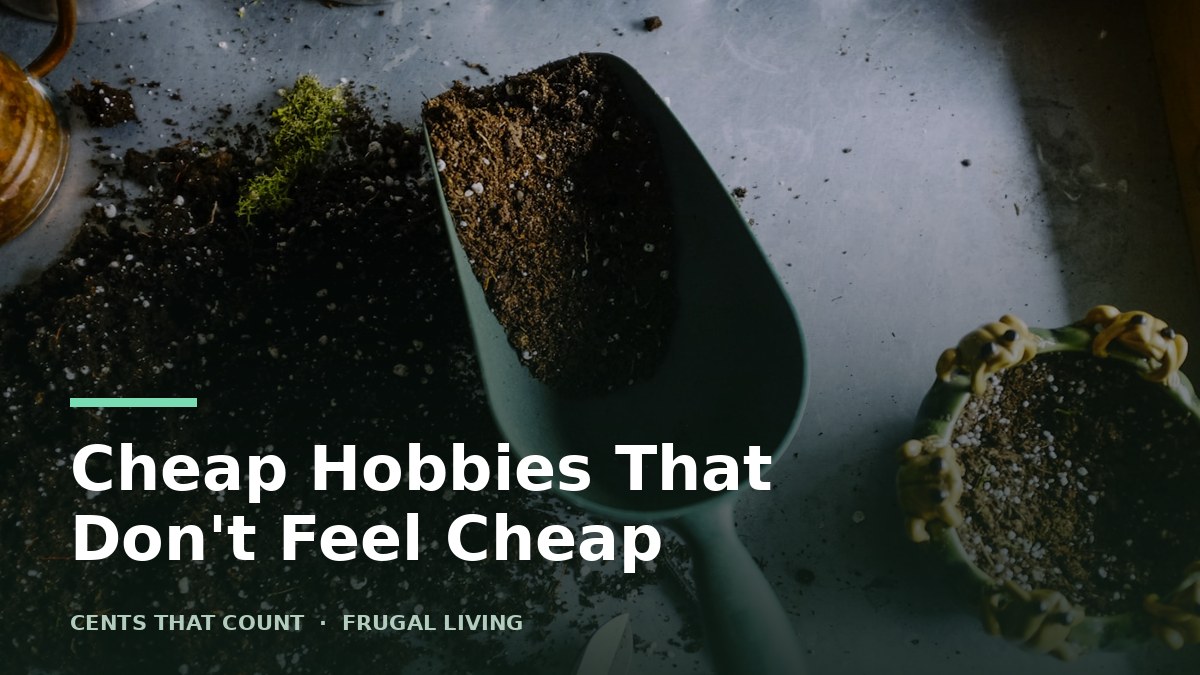 Cheap Hobbies That Don't Feel Cheap: My Shortlist — Cents That Count