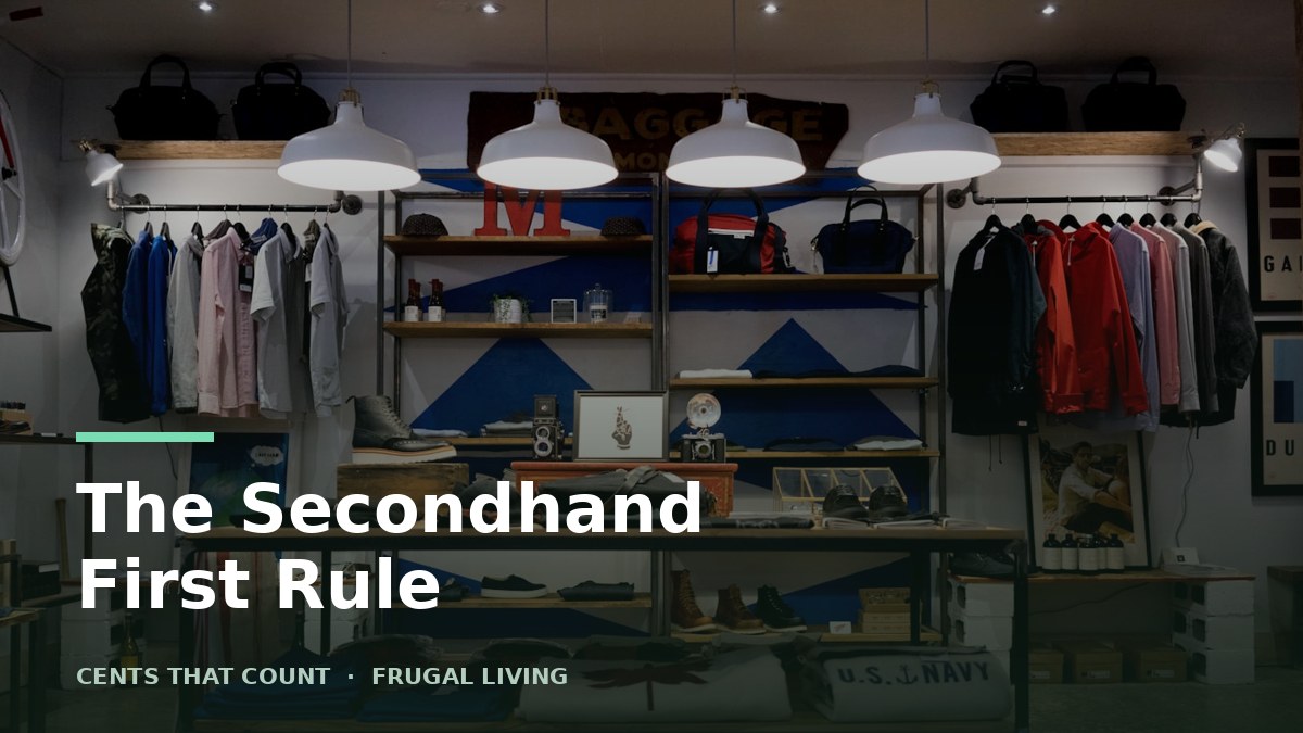 Secondhand First: The Rule That Cut My Shopping in Half — Cents That Count