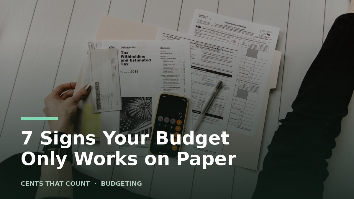 7 Signs Your Budget Only Works on Paper — Cents That Count