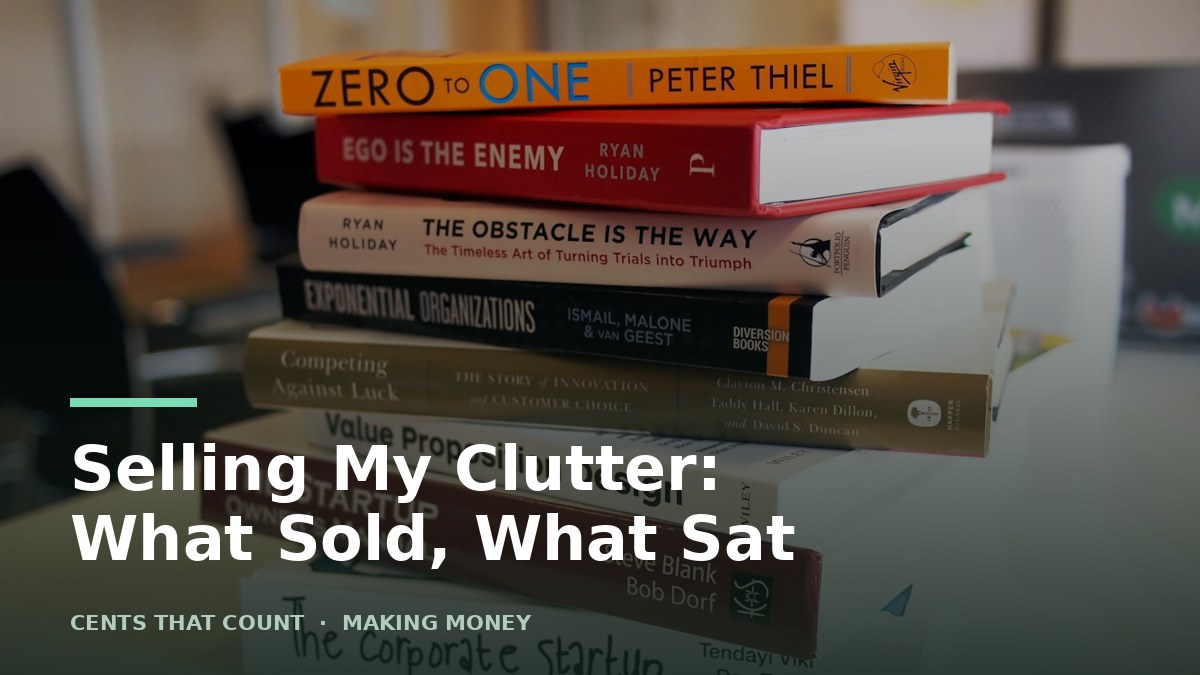 Selling My Clutter: What Sold in Days and What Sat for Months — Cents That Count